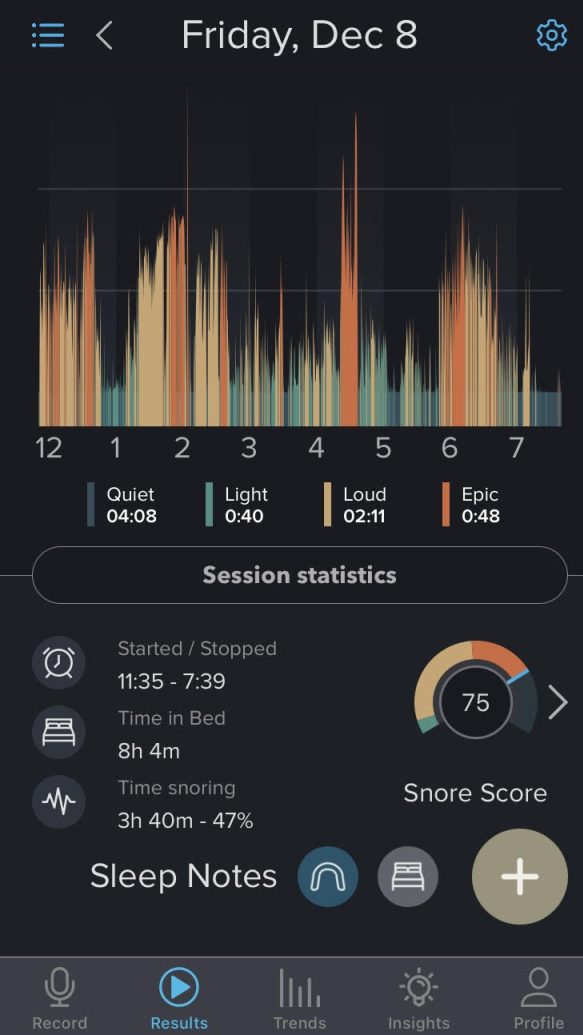 snoring help in Houston with sleep app